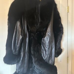 Laura Rachel women’s fur and leather coat
